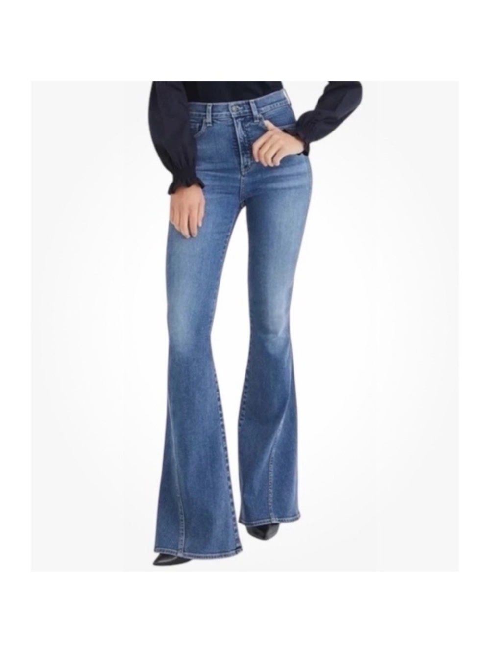 Veronica Beard‎ Jeans 25 Sheridan Exaggerated Flare High Rise Bell Botton